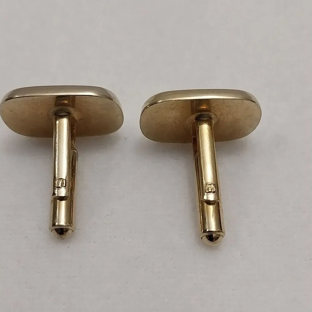 Vintage Gold Plated Cufflinks Made In USA #J201